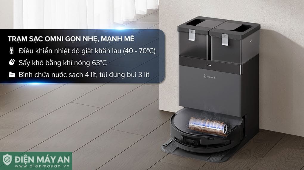 Robot hút bụi lau nhà Ecovacs X8 Pro Omni